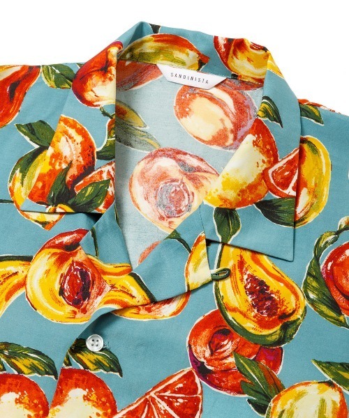 Sandinista（サンディニスタ）の「Sandinista Open Collar Semi-Double S/S Shirt（サンディニスタ オープンカラー セミダブル ショートスリーブシャツ）（シャツ/ブラウス・メンズ・オフホワイト/ブラック・MEDIUM/LARGE）」の7枚目の写真