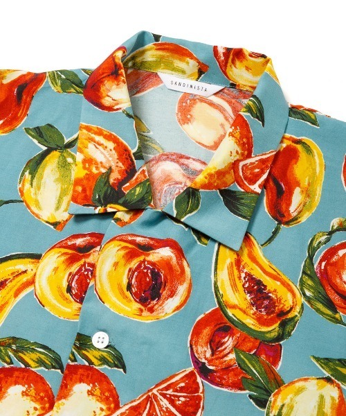 Sandinista（サンディニスタ）の「Sandinista Open Collar Semi-Double S/S Shirt（サンディニスタ オープンカラー セミダブル ショートスリーブシャツ）（シャツ/ブラウス・メンズ・オフホワイト/ブラック・MEDIUM/LARGE）」の8枚目の写真