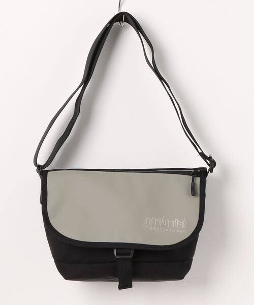 Manhattan Portage（マンハッタンポーテージ）の「Nylon Messenger Bag JR Flap Zipper Pocket Dulon（メッセンジャーバッグ・メンズ・ブラック/ライトグレー・SMALL）」の8枚目の写真