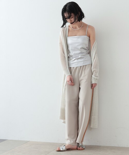 GALLEST（ギャレスト）の「◆カップ付きシャインベアトップ（Tシャツ/カットソー・レディース・ブロンズ/シルバー系その他/シルバー/ブラック・38）」の8枚目の写真