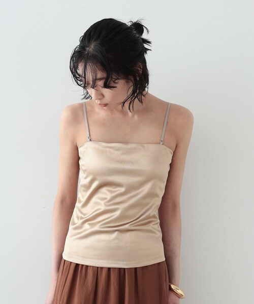 GALLEST（ギャレスト）の「◆カップ付きシャインベアトップ（Tシャツ/カットソー・レディース・ブロンズ/シルバー系その他/シルバー/ブラック・38）」の13枚目の写真