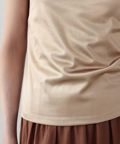 GALLEST（ギャレスト）の「◆カップ付きシャインベアトップ（Tシャツ/カットソー・レディース・ブロンズ/シルバー系その他/シルバー/ブラック・38）」の15枚目の写真