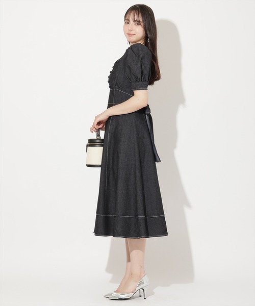WILLSELECTION(ウィルセレクション)の「デニムバックリボンワンピース(ワンピース・レディース・ブラック/オフホワイト/ネイビー・FREE)」の20枚目の写真