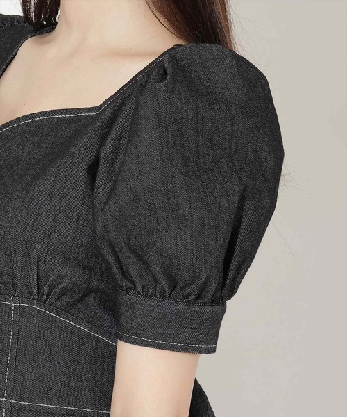 WILLSELECTION(ウィルセレクション)の「デニムバックリボンワンピース(ワンピース・レディース・ブラック/オフホワイト/ネイビー・FREE)」の11枚目の写真
