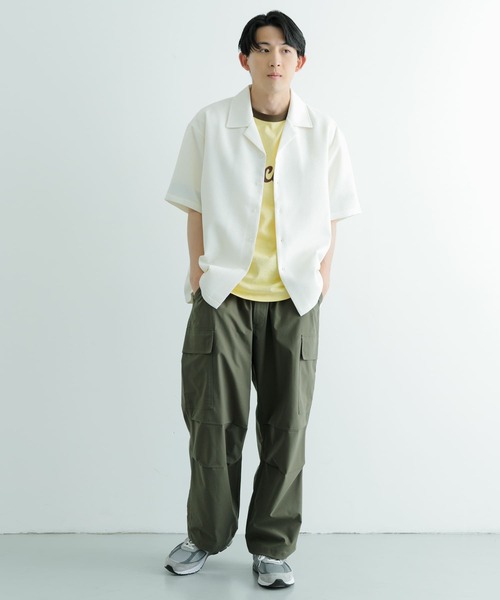 ITEMS URBANRESEARCH（アイテムズ アーバンリサーチ）の「ワッフル オープンカラー 半袖シャツ（シャツ/ブラウス・メンズ・ブラック/オフホワイト・MEDIUM/LARGE）」の13枚目の写真