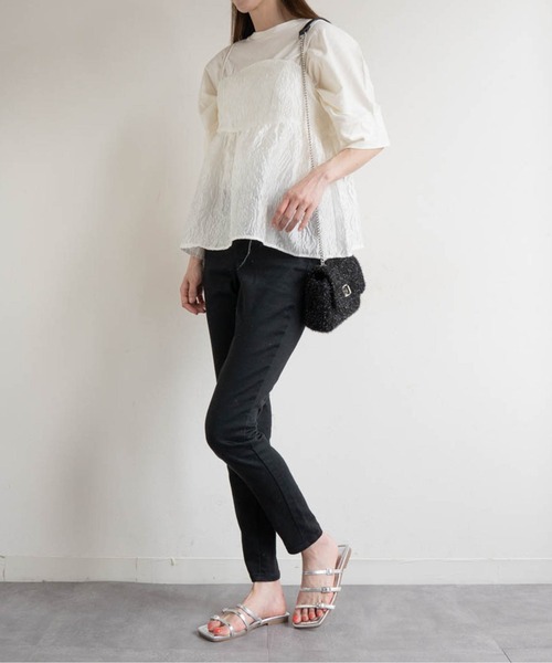 Fabby fabby（ファビィーファビィー）の「ビジューナローストラップサンダル（サンダル・レディース・ゴールド/シルバー・LARGE/MEDIUM）」の11枚目の写真