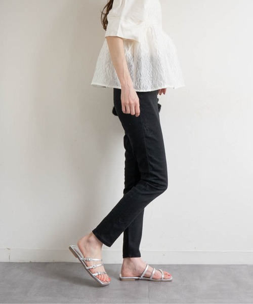 Fabby fabby（ファビィーファビィー）の「ビジューナローストラップサンダル（サンダル・レディース・ゴールド/シルバー・LARGE/MEDIUM）」の13枚目の写真