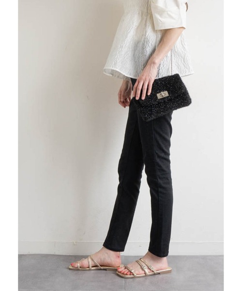 Fabby fabby（ファビィーファビィー）の「ビジューナローストラップサンダル（サンダル・レディース・ゴールド/シルバー・LARGE/MEDIUM）」の22枚目の写真