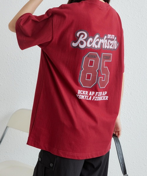 MAISON DE THERESE(メゾン ド テレーズ)の「綿100%オーバーサイズロゴプリントTシャツ(Tシャツ/カットソー・レディース・ブラック/ワイン/ライトベージュ/ベージュ/グレー/ホワイト・M/L)」の6枚目の写真