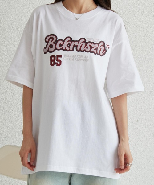 MAISON DE THERESE(メゾン ド テレーズ)の「綿100%オーバーサイズロゴプリントTシャツ(Tシャツ/カットソー・レディース・ブラック/ワイン/ライトベージュ/ベージュ/グレー/ホワイト・M/L)」の21枚目の写真