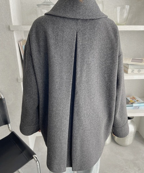 Ada.（エイダ）の「ミドル丈 ドロップ ダブルブレス チェスターコート（チェスターコート・レディース・チャコール/ブラック・FREE）」の21枚目の写真