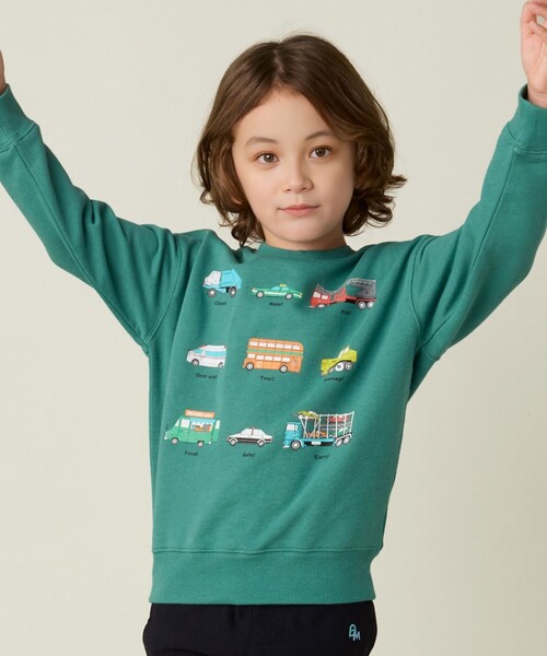 BEAMS mini(ビームスミニ)の「ワーキングカー スウェット (90~130cm)(スウェット・キッズ・その他/ブルー系その他3/グリーン・130/120/110/100/90)」の5枚目の写真