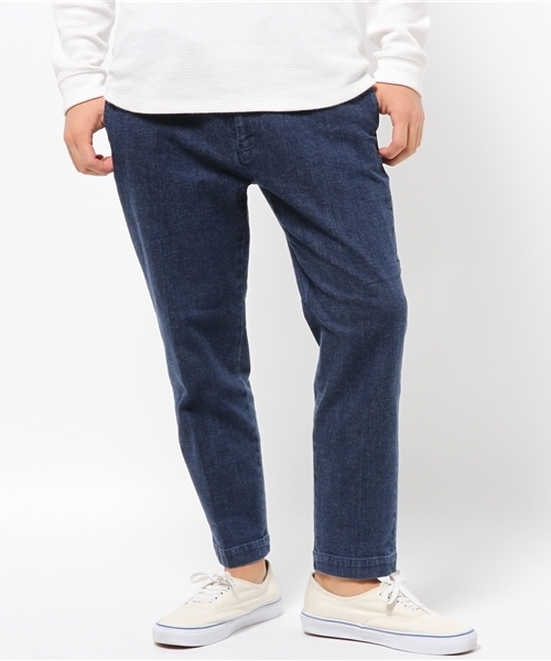 417 EDIFICE（フォーワンセブンエディフィス）の「◇10OZ ストレッチデニムイージーアンクルパンツ（デニムパンツ・メンズ・ネイビー/ブルー・LARGE/SMALL/MEDIUM）」の6枚目の写真