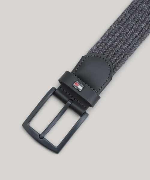 TOMMY HILFIGER(トミーヒルフィガー)の「デントンエラスティックベルト(ベルト・メンズ・グレー/ブラック/マルチ・85/95)」の4枚目の写真
