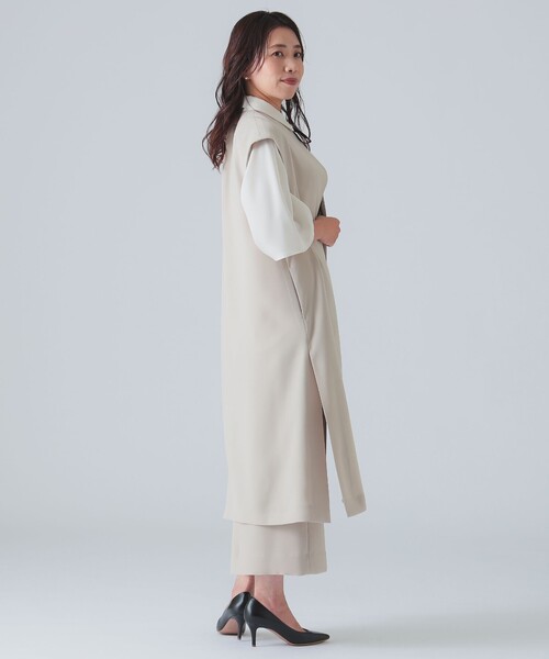 ベスト ジレ 「別注」M・fil / フレンチ スリーブ ロングジレ レディース セール】【別注】M・fil / フレンチ スリーブ ロングジレ