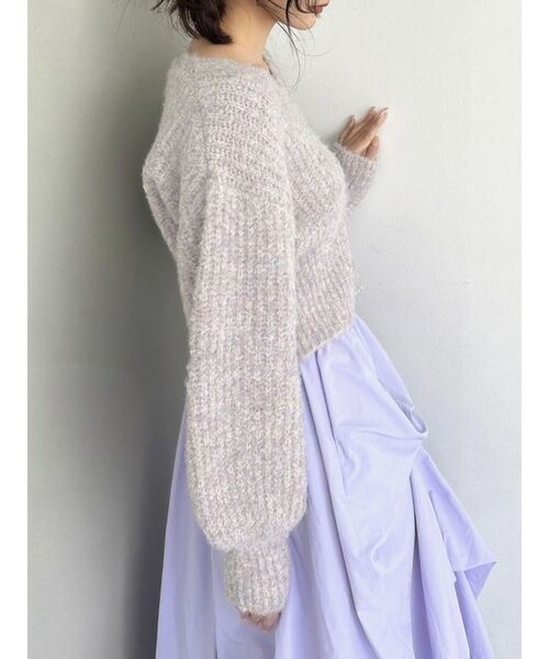 dazzlin(ダズリン)の「ホイップニット(ニット/セーター・レディース・ブルー/アイボリー/ブラック/ライトブルー/ピンク/グリーン/オレンジ/パープル・FREE)」の8枚目の写真