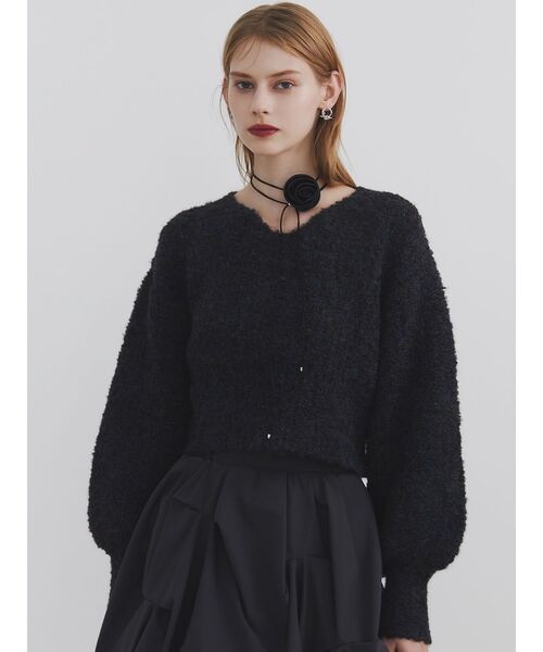 dazzlin(ダズリン)の「ホイップニット(ニット/セーター・レディース・ブルー/アイボリー/ブラック/ライトブルー/ピンク/グリーン/オレンジ/パープル・FREE)」の3枚目の写真