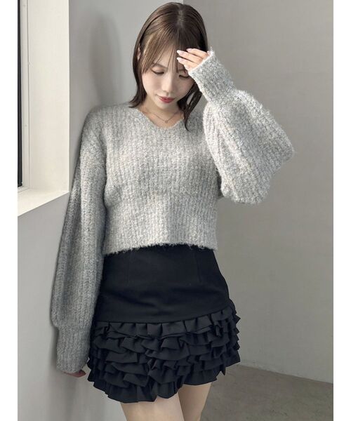 dazzlin(ダズリン)の「ホイップニット(ニット/セーター・レディース・ブルー/アイボリー/ブラック/ライトブルー/ピンク/グリーン/オレンジ/パープル・FREE)」の10枚目の写真