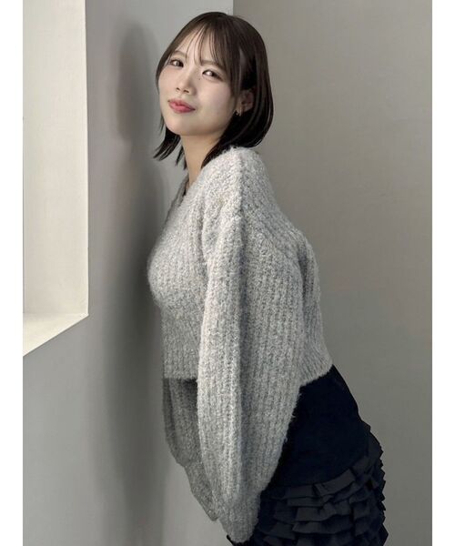 dazzlin(ダズリン)の「ホイップニット(ニット/セーター・レディース・ブルー/アイボリー/ブラック/ライトブルー/ピンク/グリーン/オレンジ/パープル・FREE)」の11枚目の写真