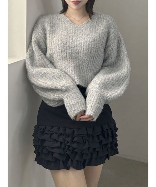 dazzlin(ダズリン)の「ホイップニット(ニット/セーター・レディース・ブルー/アイボリー/ブラック/ライトブルー/ピンク/グリーン/オレンジ/パープル・FREE)」の12枚目の写真