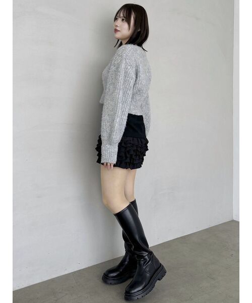 dazzlin(ダズリン)の「ホイップニット(ニット/セーター・レディース・ブルー/アイボリー/ブラック/ライトブルー/ピンク/グリーン/オレンジ/パープル・FREE)」の15枚目の写真