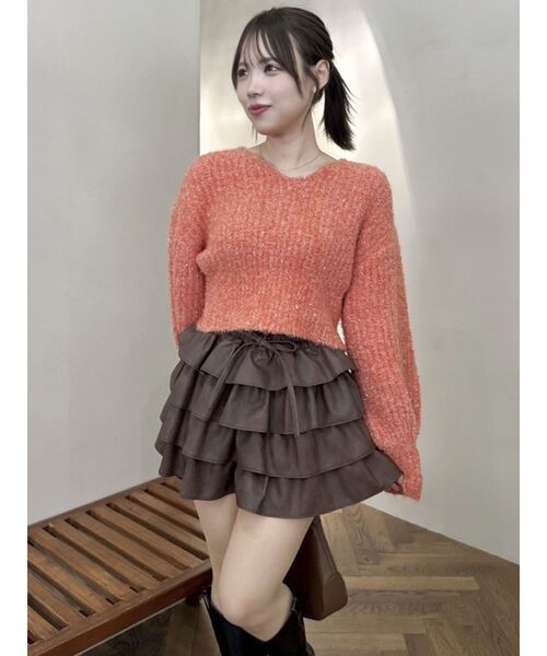 dazzlin(ダズリン)の「ホイップニット(ニット/セーター・レディース・ブルー/アイボリー/ブラック/ライトブルー/ピンク/グリーン/オレンジ/パープル・FREE)」の17枚目の写真