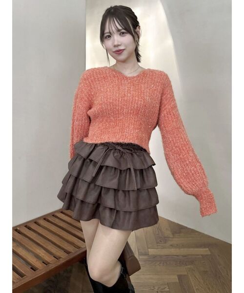 dazzlin(ダズリン)の「ホイップニット(ニット/セーター・レディース・ブルー/アイボリー/ブラック/ライトブルー/ピンク/グリーン/オレンジ/パープル・FREE)」の18枚目の写真