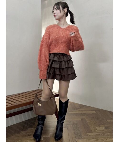 dazzlin(ダズリン)の「ホイップニット(ニット/セーター・レディース・ブルー/アイボリー/ブラック/ライトブルー/ピンク/グリーン/オレンジ/パープル・FREE)」の20枚目の写真