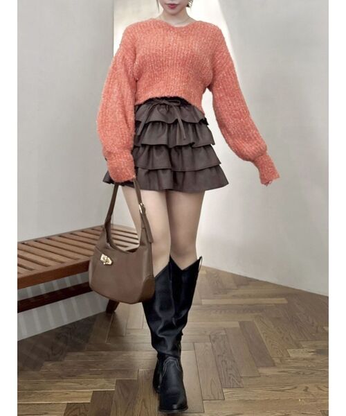 dazzlin(ダズリン)の「ホイップニット(ニット/セーター・レディース・ブルー/アイボリー/ブラック/ライトブルー/ピンク/グリーン/オレンジ/パープル・FREE)」の21枚目の写真