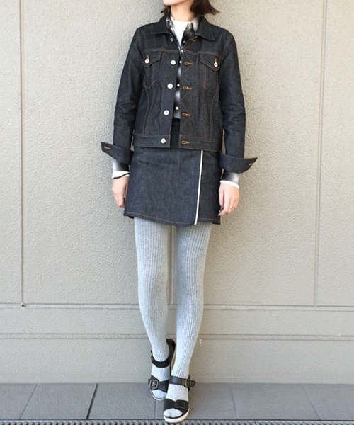 Sheta（シータ）の「セルヴィッチラップショートパンツ（デニムパンツ・レディース・インディゴブルー・0/1）」の14枚目の写真