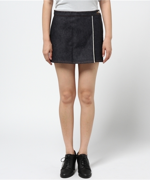 Sheta（シータ）の「セルヴィッチラップショートパンツ（デニムパンツ・レディース・インディゴブルー・0/1）」の2枚目の写真