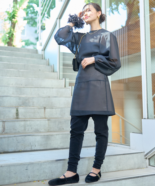 MOHI（モヒ）の「【MOHI/モヒ】フェイクフファーフラットシューズ（バレエシューズ・レディース・ブラック/ダークブラウン・35/36/37/38/39）」の12枚目の写真