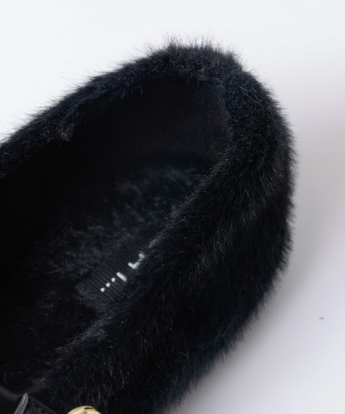 MOHI（モヒ）の「【MOHI/モヒ】フェイクフファーフラットシューズ（バレエシューズ・レディース・ブラック/ダークブラウン・35/36/37/38/39）」の16枚目の写真