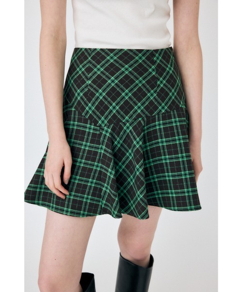 MOUSSY（マウジー）の「TARTAN ASSYMMETRY ミニスカート（スカート・レディース・ダークグレー/グリーン系その他/ブラック系その他・1/2）」の3枚目の写真