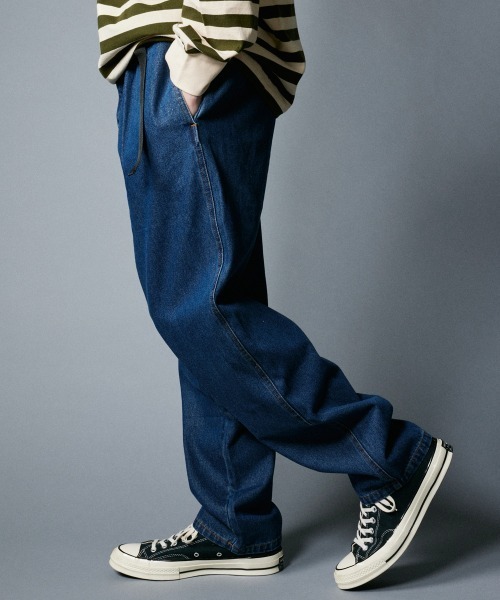 rehacer(レアセル)の「rehacer : Wide Tapered Cotton Denim(デニムパンツ・メンズ・インディゴブルー・SMALL/MEDIUM/LARGE)」の16枚目の写真
