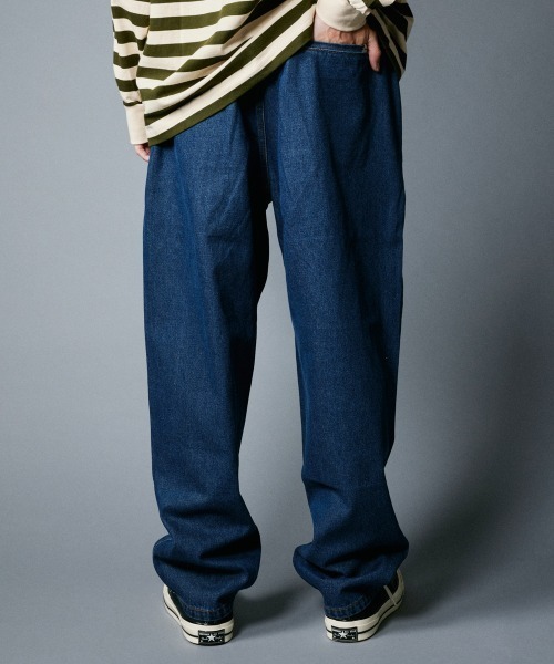 rehacer(レアセル)の「rehacer : Wide Tapered Cotton Denim(デニムパンツ・メンズ・インディゴブルー・SMALL/MEDIUM/LARGE)」の10枚目の写真