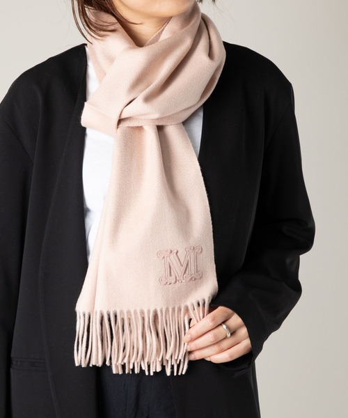 Max Mara(マックスマーラ)の「MAX MARA WS DALIA マックスマーラ Mグラツィアータ フリンジ付 マフラー(マフラー・レディース・ホワイト/ブラウン/ピンクベージュ/ベージュ系2/ベージュ系1・FREE)」の5枚目の写真
