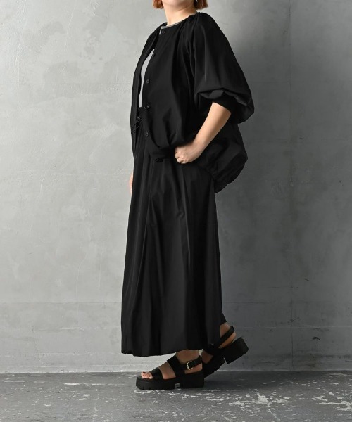 STYLE DELI（スタイルデリ）の「[SET]【BLK001】バルーンブルゾン×スカート（セットアップ・レディース・グレー/ブラック・FREE）」の3枚目の写真