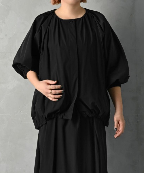 STYLE DELI（スタイルデリ）の「[SET]【BLK001】バルーンブルゾン×スカート（セットアップ・レディース・グレー/ブラック・FREE）」の7枚目の写真