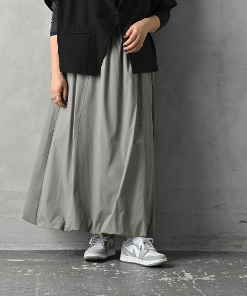 STYLE DELI（スタイルデリ）の「[SET]【BLK001】バルーンブルゾン×スカート（セットアップ・レディース・グレー/ブラック・FREE）」の13枚目の写真