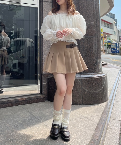 one way（ワンウェイ）の「シャーリングオフショルリボンブラウス（Tシャツ/カットソー・レディース・ホワイト/ピンク/ブルー/グレー・FREE）」の9枚目の写真