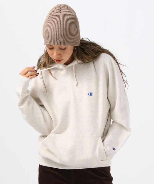 Champion（チャンピオン）の「[あたたかい裏起毛]【Champion(チャンピオン)】別注刺繍スウェットパーカー（パーカー・レディース・グレー/オートミール/チャコール・FREE）」の9枚目の写真