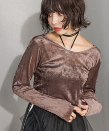 ベロアチュールロングスリーブ
