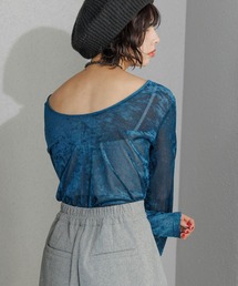 PAGEBOY | ベロアチュールロングスリーブ(Tシャツ/カットソー)