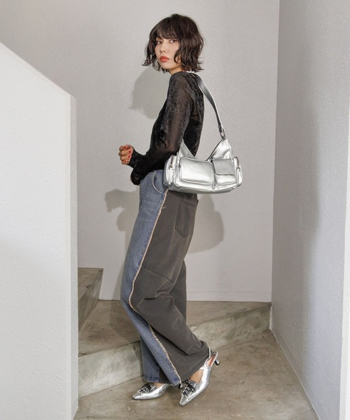 PAGEBOY(ページボーイ)の「ベロアチュールロングスリーブ(Tシャツ/カットソー・レディース・ブラウン/ブラック/ターコイズブルー/オフホワイト・FREE)」の11枚目の写真