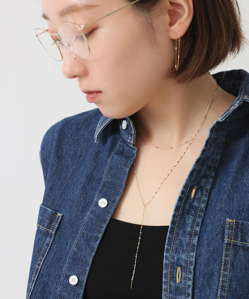 Lilasトゥインクルチェーンネックレス 楽天市場】トゥインクルチェーン60cmネックレス K10 Lilas