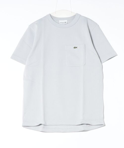 LACOSTE(ラコステ)の「《LACOSTE》鹿ノ子地ポケット半袖Tシャツ(Tシャツ/カットソー・メンズ・ネイビー/ホワイト/ブラック/グレー系その他/グレー・3/4/5/6)」の3枚目の写真