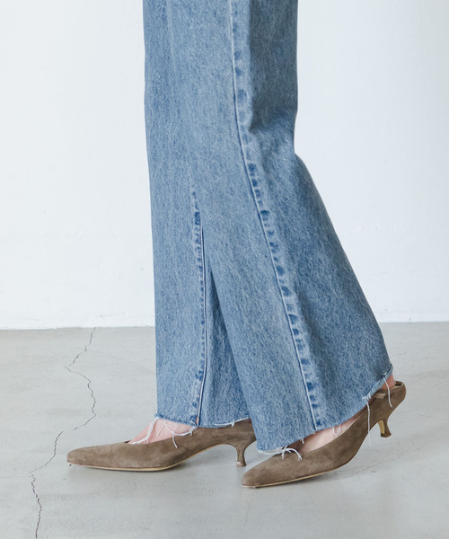 NEEDBY heritage(ニードバイヘリテージ)の「NEED BY heritage/ニードバイヘリテージ AMY(ブルー)(デニムパンツ・レディース・ブルー・23/24/25/26)」の5枚目の写真