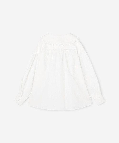 THE SHINZONE(ザ シンゾーン)の「THE SHINZONE | ORGANIC COTTON GAUZE BLOUSE WOMEN(シャツ/ブラウス・レディース・ホワイト・F)」の4枚目の写真