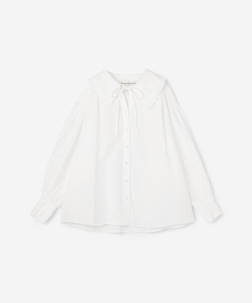 THE SHINZONE(ザ シンゾーン)の「THE SHINZONE | ORGANIC COTTON GAUZE BLOUSE WOMEN(シャツ/ブラウス・レディース・ホワイト・F)」の8枚目の写真